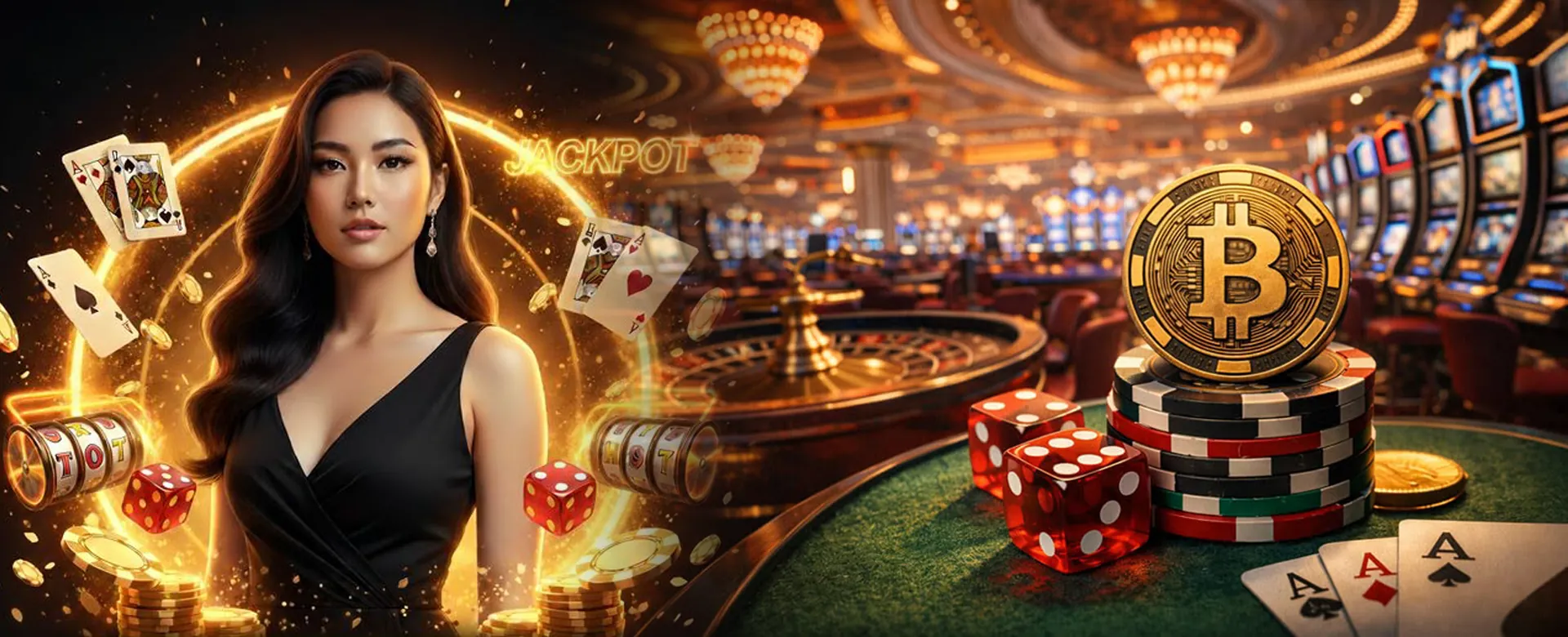 Dynamic casino background with vibrant lights and game elements for 8k8.com